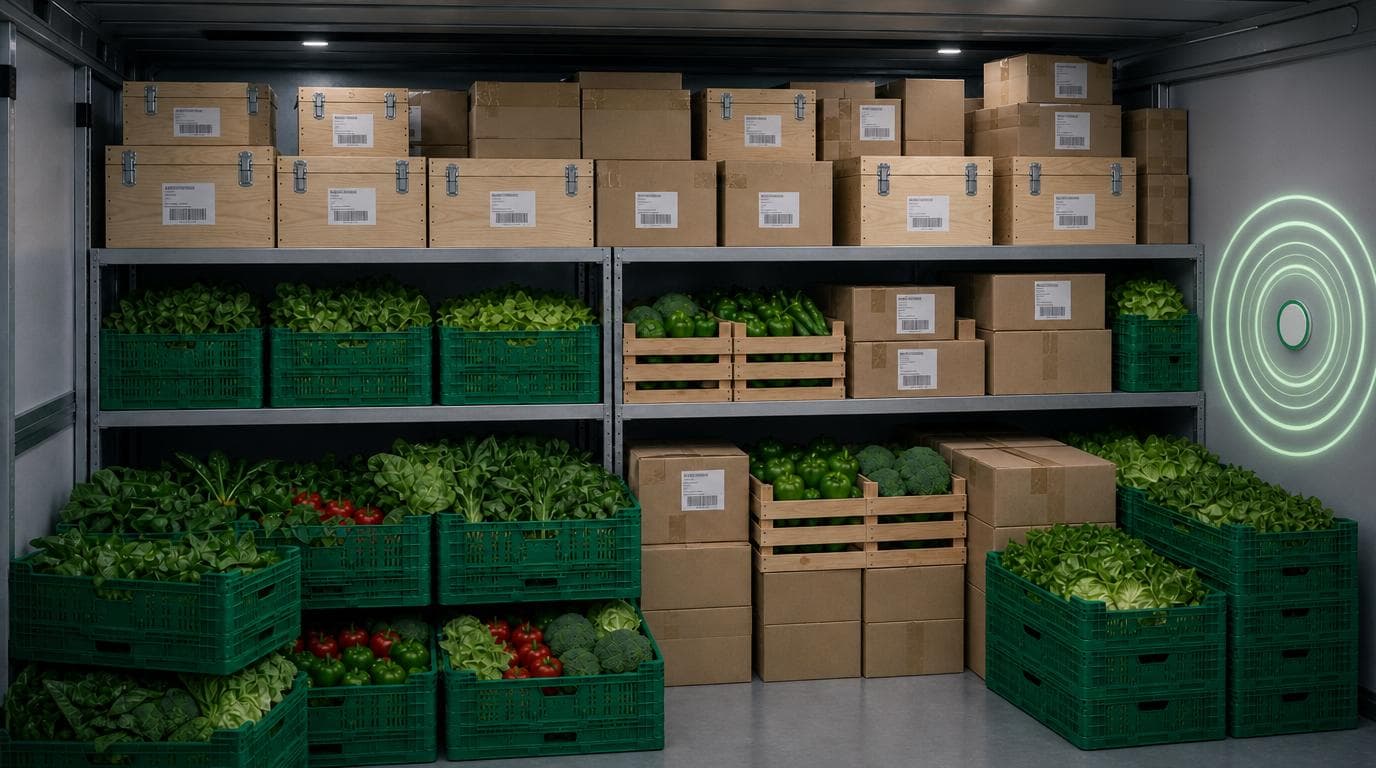 Sensors monitor temperature continuously during transport and storage